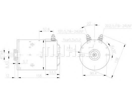 MAHLE ORIGINAL MM 142 Electric Motor